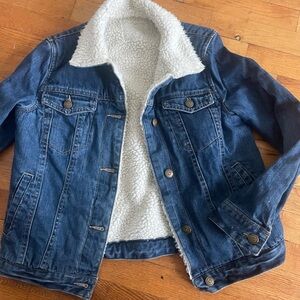 Denim Sherpa lined Jean jacket XS